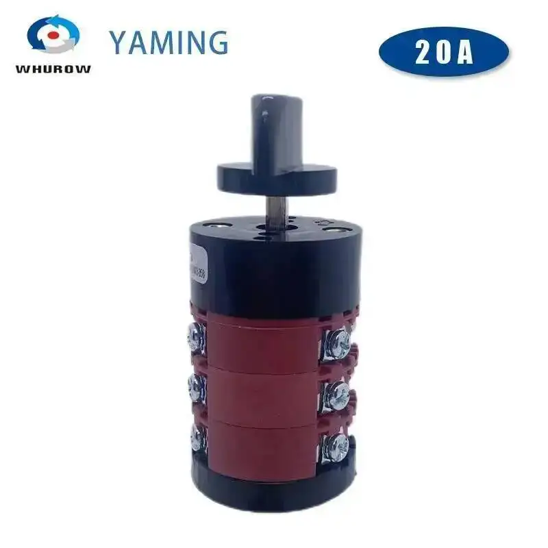 0-4 Positions HZ8B-20/5/3 Electrical Control 3 Layers 20A Universal Changeover Rotary Cam Switch Interruptor Silver Contact