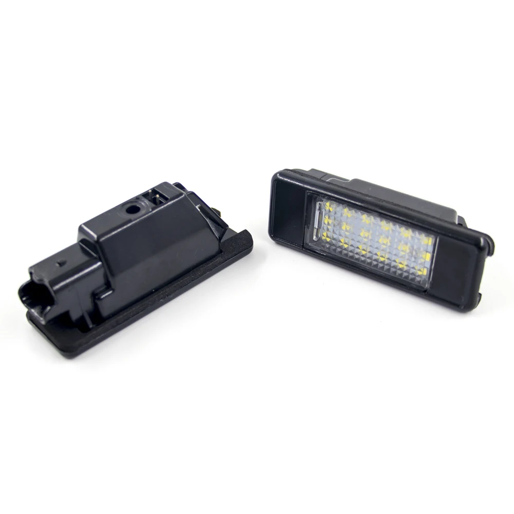 2pcs Car Rear 18 LED SMD License Number Plate Light Lamp 6000K For Peugeot 106 207 307 308 3008 406 407 Citroen C3 C4 C5 C6 C8