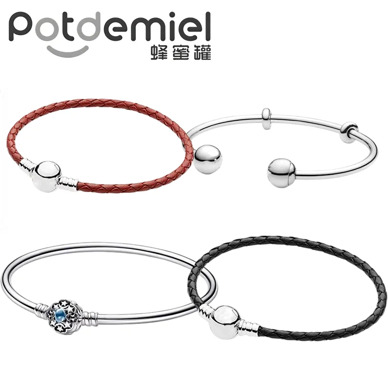 

Classic leather pendant bracelet - Original DIY bead bracelet, wholesale production of women's jewelry gifts