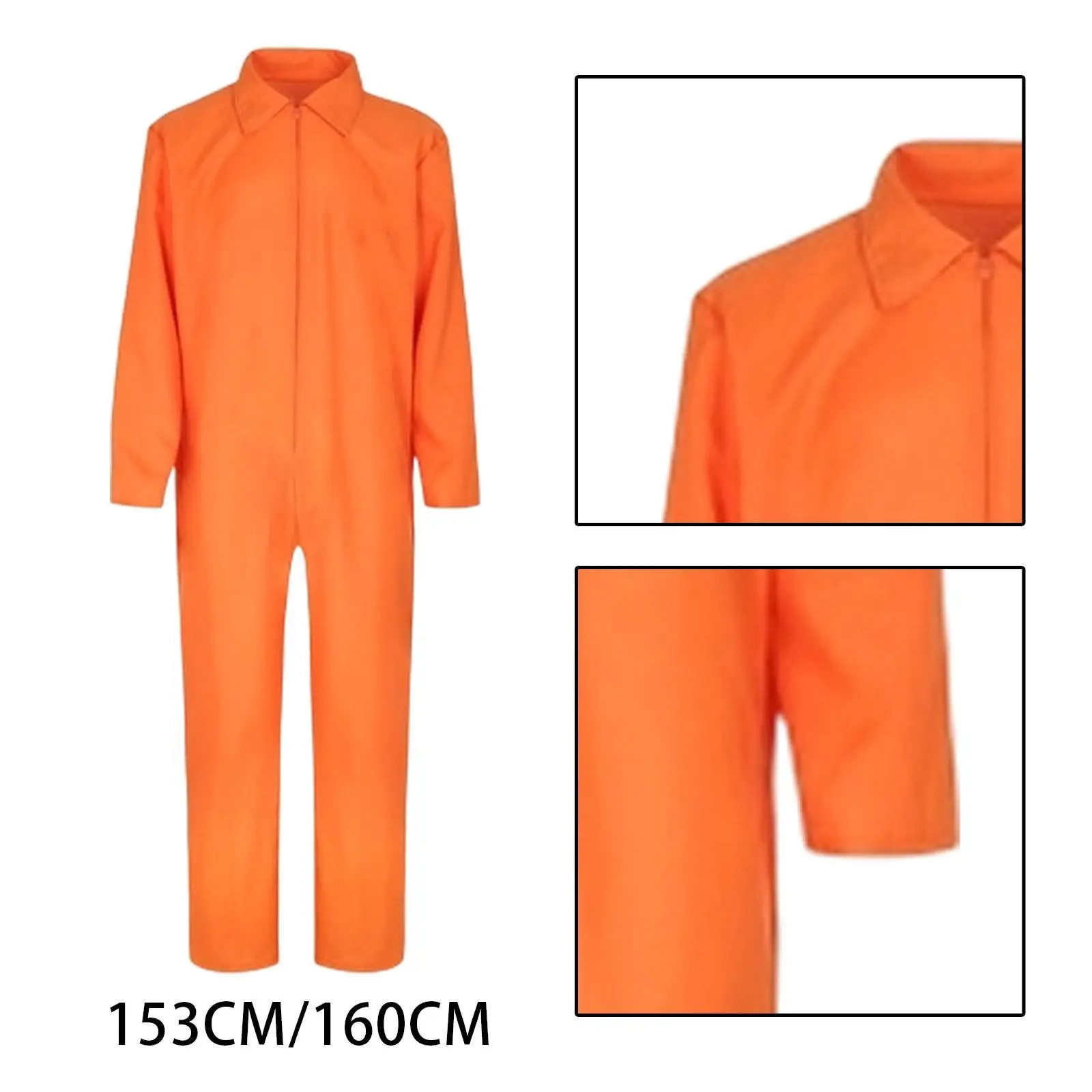 Prisoner Costume Novelty Fancy Dress Jail Uniform for Holiday Carnival Halloween