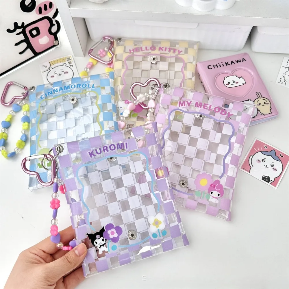 Sanrios New PVC Baby Bag Anime Kawaii My Melody Cinnamoroll Transparent Zero Wallet Chikawas Hachiware Usagi Cute Storage Hanger