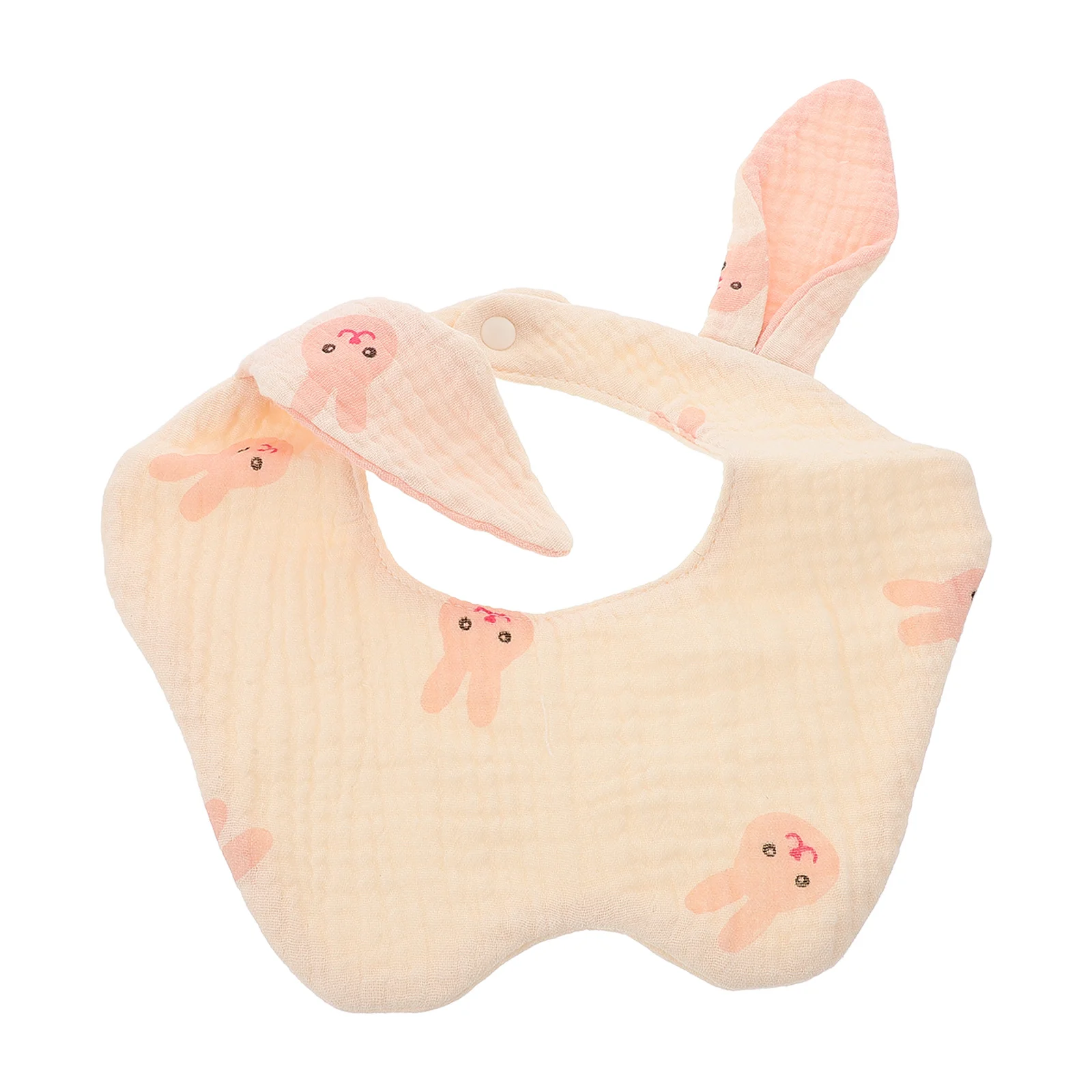 

Baby Bibs Rabbit Ears Pink Muslin Drool Bib For Newborns Toddlers Teething Feeding Infant Unisex Bibs 0-6 Months Neutral