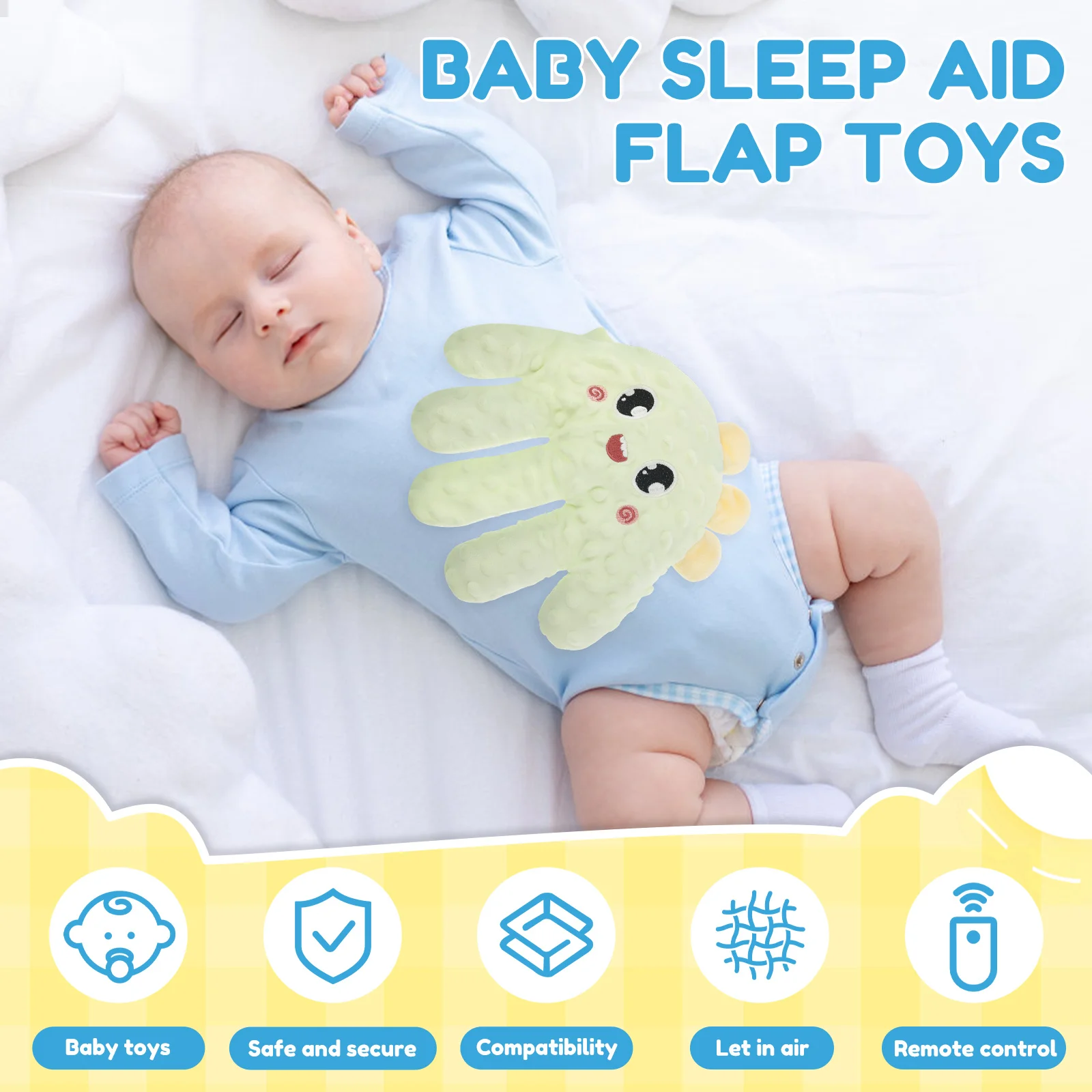 الطفل مهدئا النخيل للنوم الربت بعقب نمط وسادة الربت التلقائي مع جهاز التحكم عن بعد الطفل الفراش النوم لحديثي الولادة