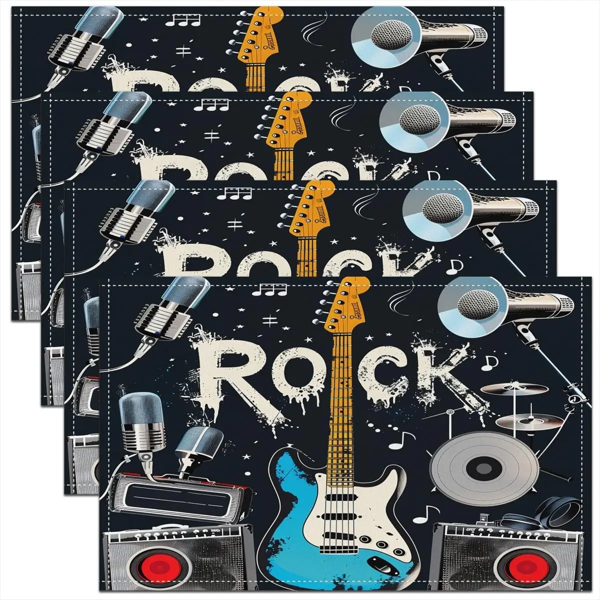 Rock Music Placemats Set of 4 18