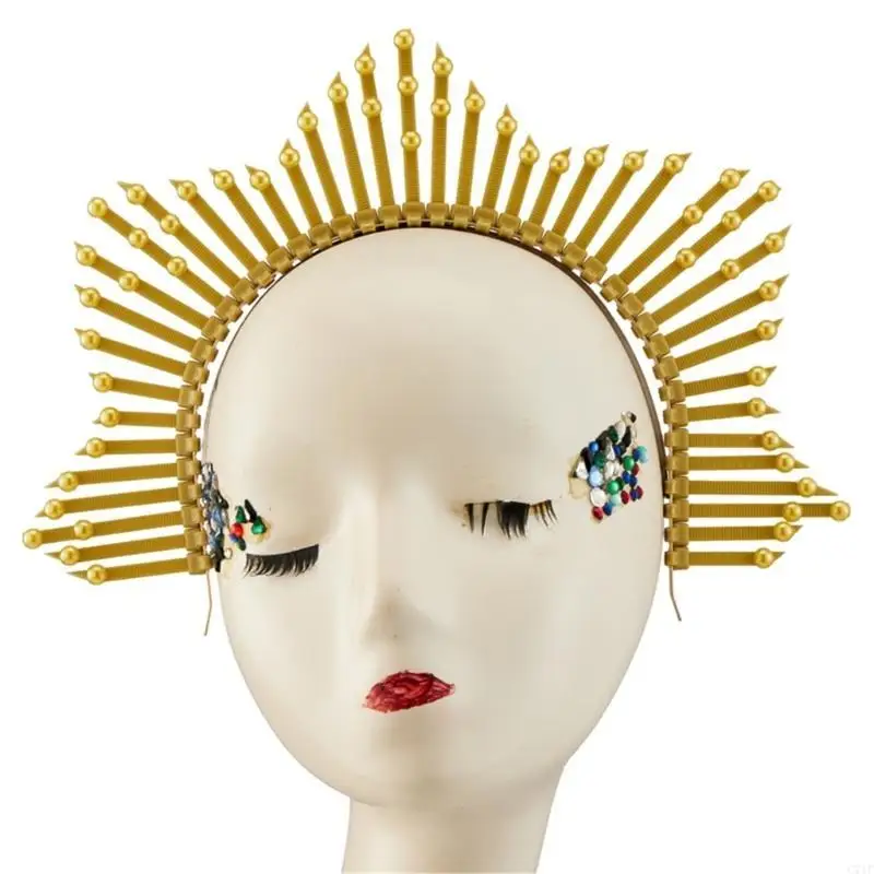 C71F Tocado Formal Tiaras Iglesia Diadema Mujer Decorativa para Cabello