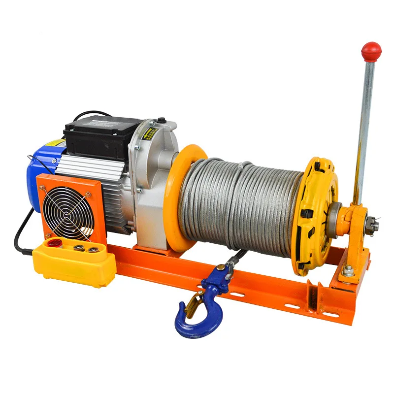 Hot Selling Portable 1T Wire Rope Winch Small Site Hoist