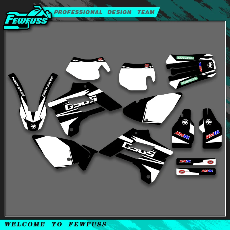 Fewfuss For GAS GAS GasGas EC 125 250 300 450 2002 2003 2004 2005 2006 Graphics Decals Stickers Kits Motorcycle Background