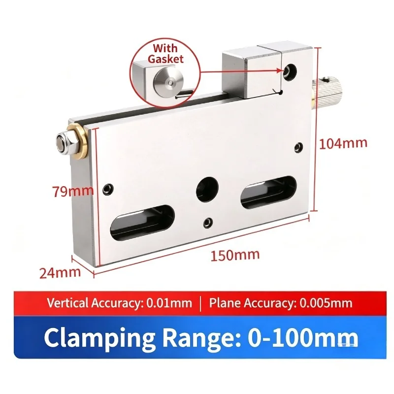 1PC Stainless Steel Wire EDM Vise 4 Inch Jaw 0‑100mm Clamping Fixture
