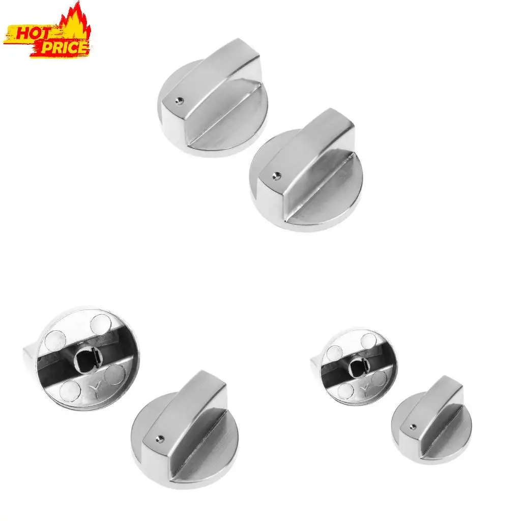 

June 2025 2Pcs Switch Gas Stove Parts Metal Knob Cooker Oven Kitchen Control Universal New