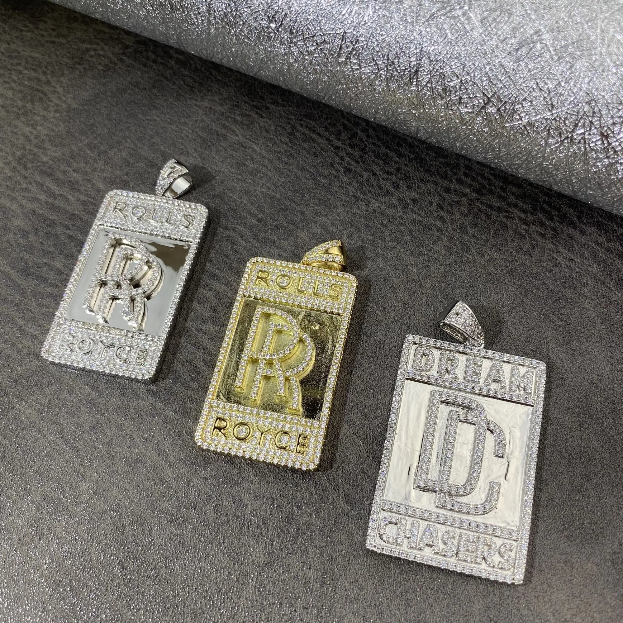 Wholesale High Quality Hip Hop Icedout Dream Chasers Tags Charm Pendant Jewelry