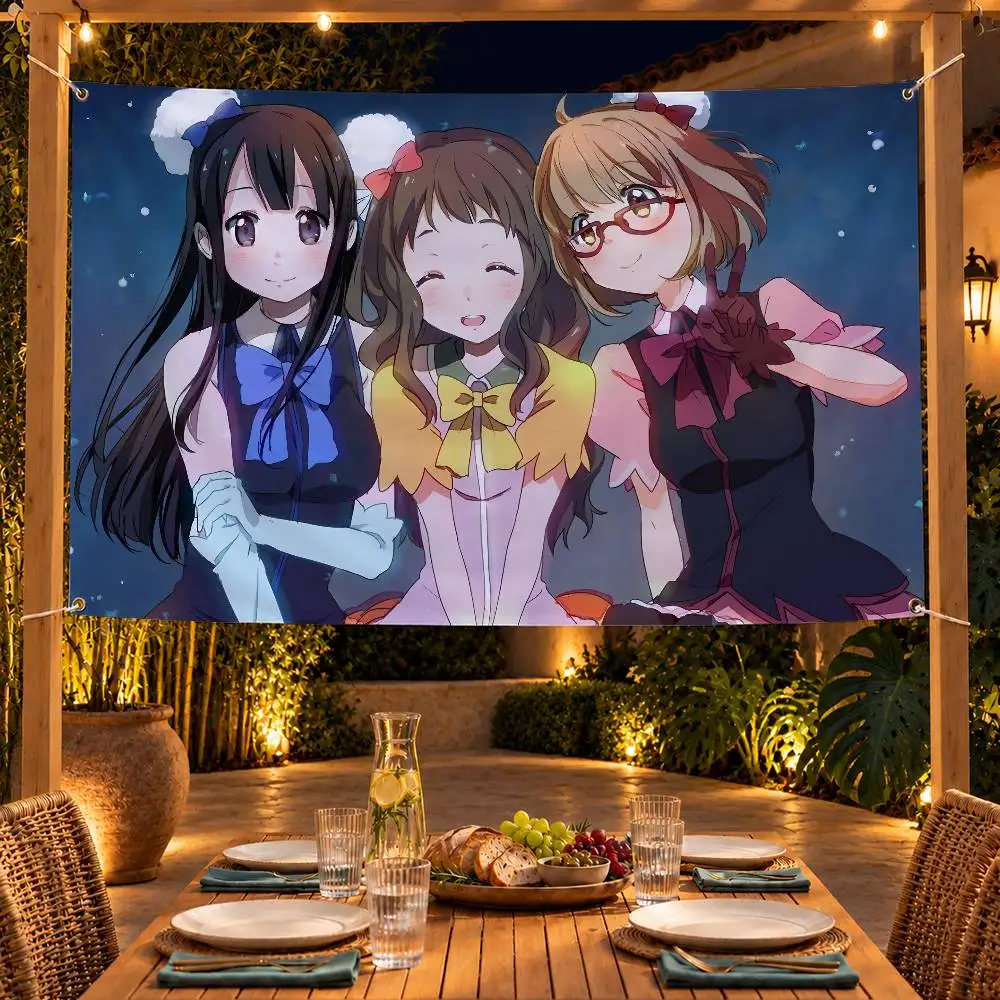 Fantasy Anime Beyond the Boundary Indoor Outdoor Flag Banner Party Decor Hanging Wall Backdrop