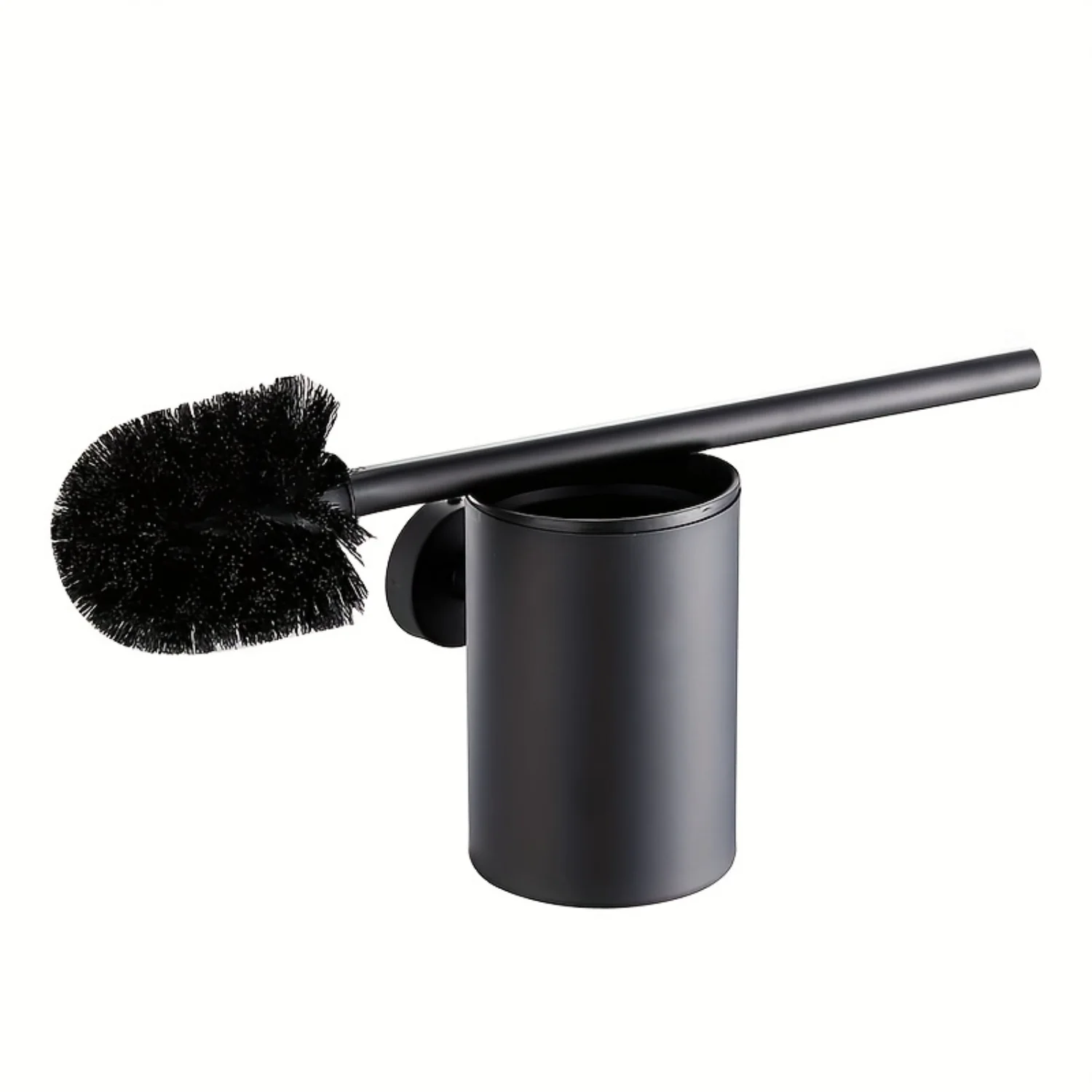 1Pc Toilet Brush And Holder Set, Stainless Steel Bathroom Toilet Brush, Wall-mounted Floor-to-ceiling Dual-use,  Degree Brush He