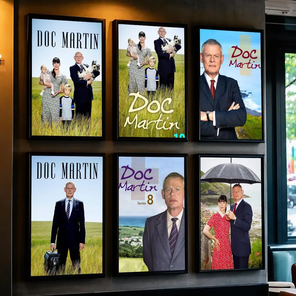 tv series D-Doc Martin-N Poster Decorative Wall Art Sticker for Cafe Office Bedroom and Living Room