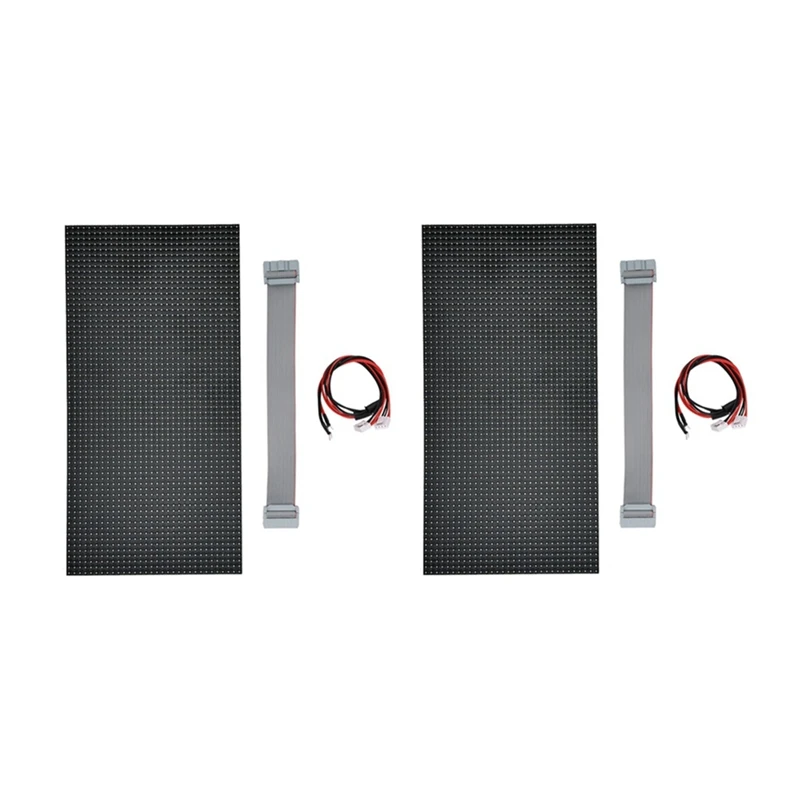 2Pcs P5 Indoor LED Screen Panel 64X32 Pixels LED Display Module 16 Scan 320X160mm Full Color LED Screen Panel-T45C