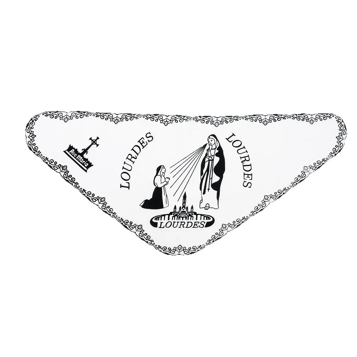 وشاح مثلث من البوليستر الجديد من مريم العذراء للنساء، وشاح شال دانتيل بسيط وجيد التهوية متعدد الاستخدامات #4