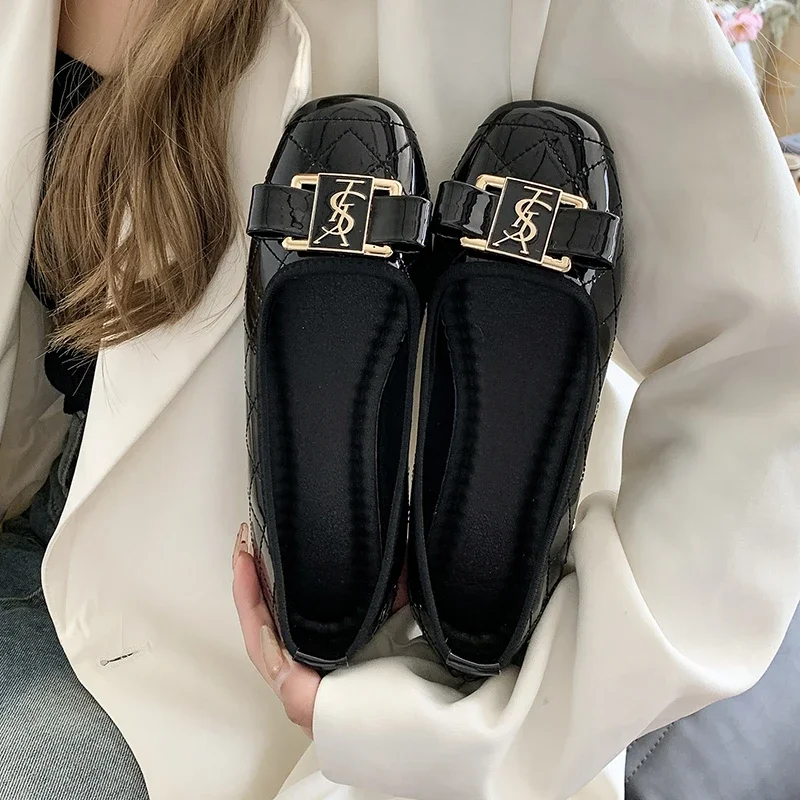 2025 Spring and autumn women's flat shoes fashion female designer girls letter decoration Korean style light zapatos de mujer