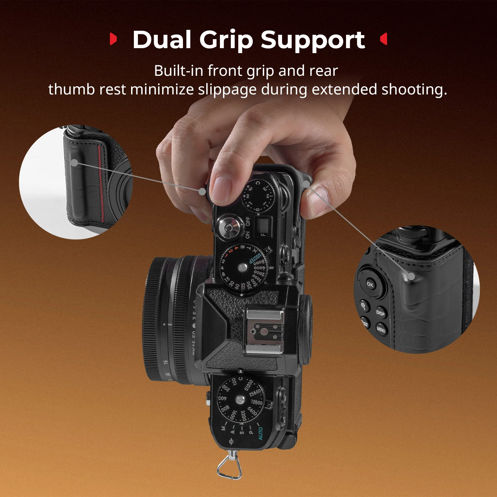 مجموعة حافظة SmallRig Z f، مجموعة حافظة جلدية لهاتف Nikon Z f أسود/بني مع حزام كتف، 1/4 بوصة - 20 فتحة على الزر 5095 #4