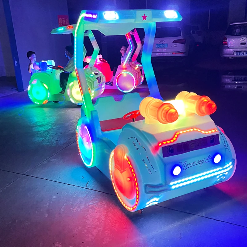 

New Gabon Double Electric Luminous Amusement Car Children's Bumper Car Timing Own Songs high quality Playground Facilities