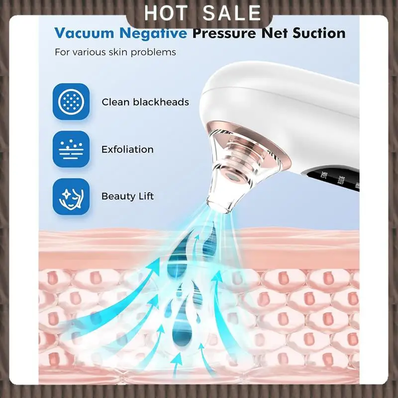 Kit de nettoyage de pores du visage, livraison en 24 heures sur 24 pour peaux sensibles, comprend 4 têtes remplaçables et points noirs en acier inoxydable
