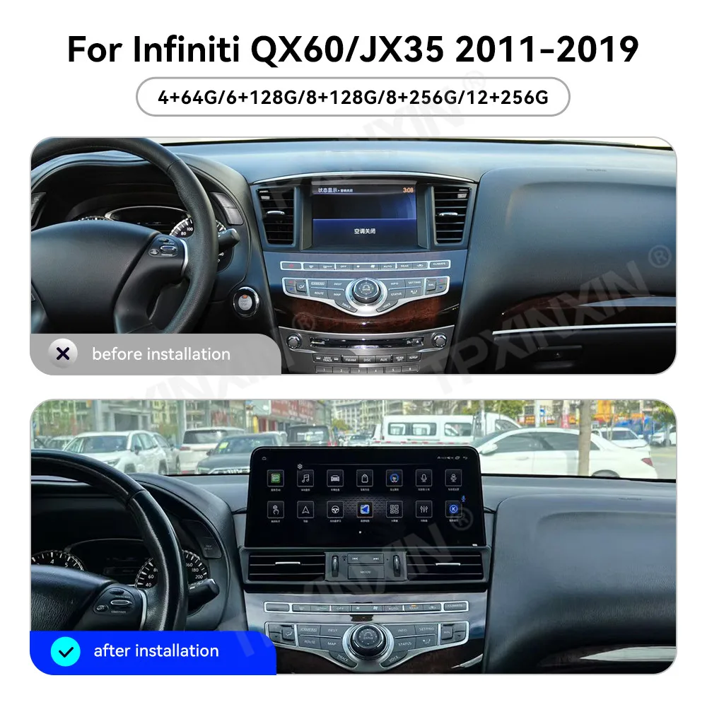 Multimedia Android 15 For Infiniti QX56 JX35 Armada Patrol Y62 2011~2019 GPS Navigation Radio Stereo Receiver player Head Unit