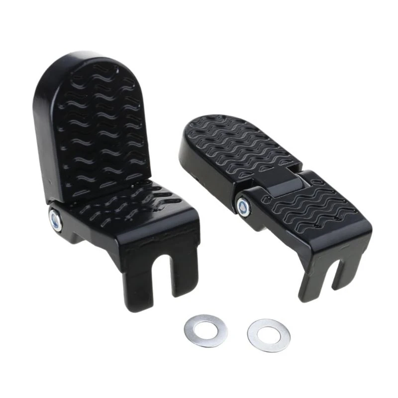 

5asd NonSlip Electric Bike Foot Peg Folding Rear Bicycles Footrest Pedals Enduring