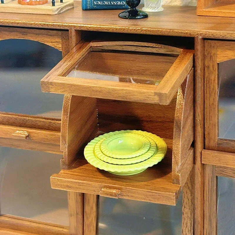 3 uds casa de muñecas en miniatura simulación plato de cocina modelo muebles accesorios para decoración de casa de muñecas niños juguetes para juego de imitación regalo