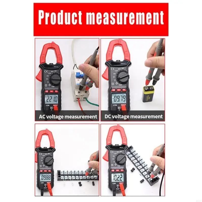 R6FF Advanced SK213 Clamp Multimeter Digital Clamp Meter for Electrical Enthusiasts and Technicians No Battery Including