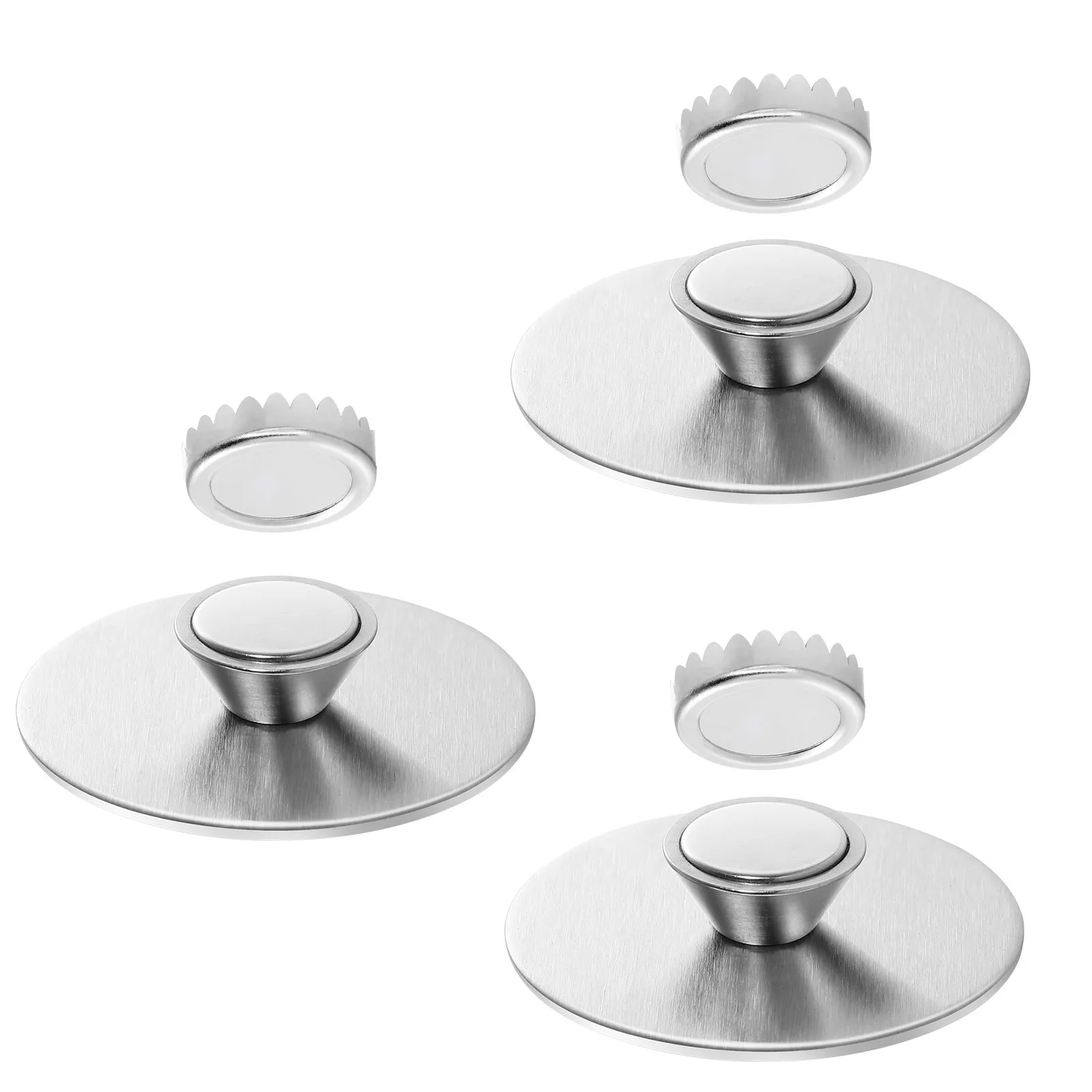 

3Pcs Magnetic Soap Holders Stainless Steel Punch Free Wall Mounted Soap Organizer for Bathroom Kitchen Easy Install