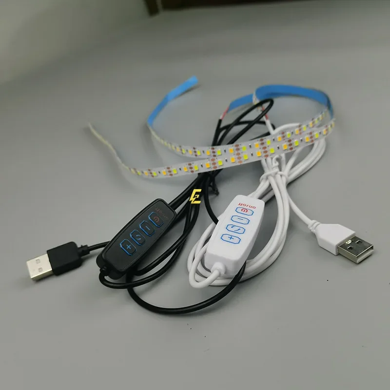 5V USB Light Painting Two-Color Temperature 2835 Led Strip Variable With Three Colors Electrodeless Dimming Luminous Paint