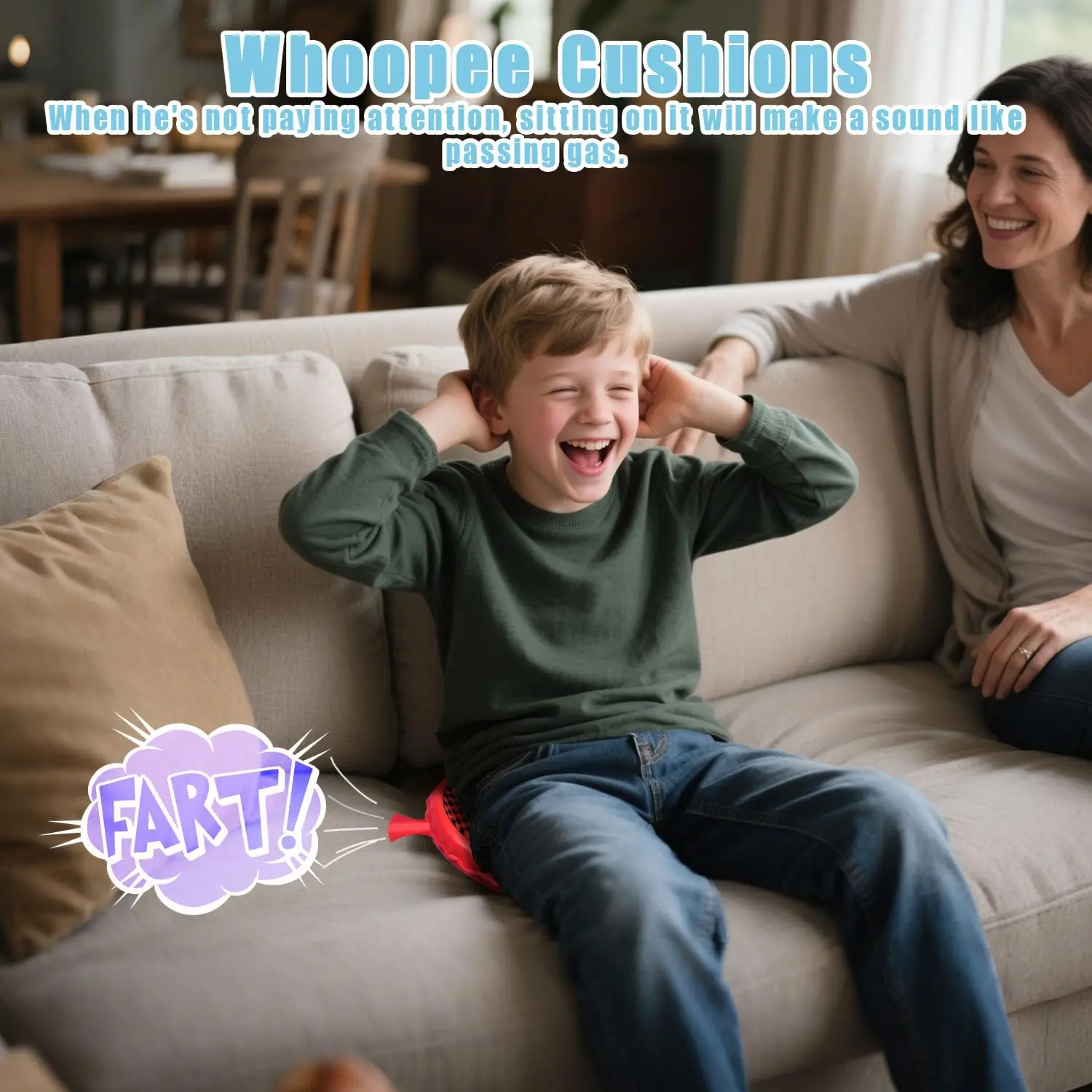 

Funny Prank Toys for Kids Whoopee Cushion Joke Prank Maker Prank Fun Toys Fart Pad Pillow Toy Adult Kids Educational Gift