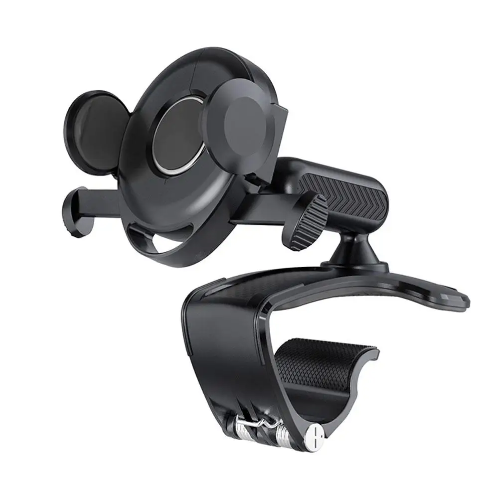 Dashboard Car Phone Holder Silicone HUD-Style Mount with One Touch Lock for All Smartphones Universal Fit