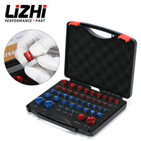 44PCS Nut & Bolt Thread Checker Tools Metric & Male Female Gauge Box Bolt/Nut Identifier Gauge with Storage Box