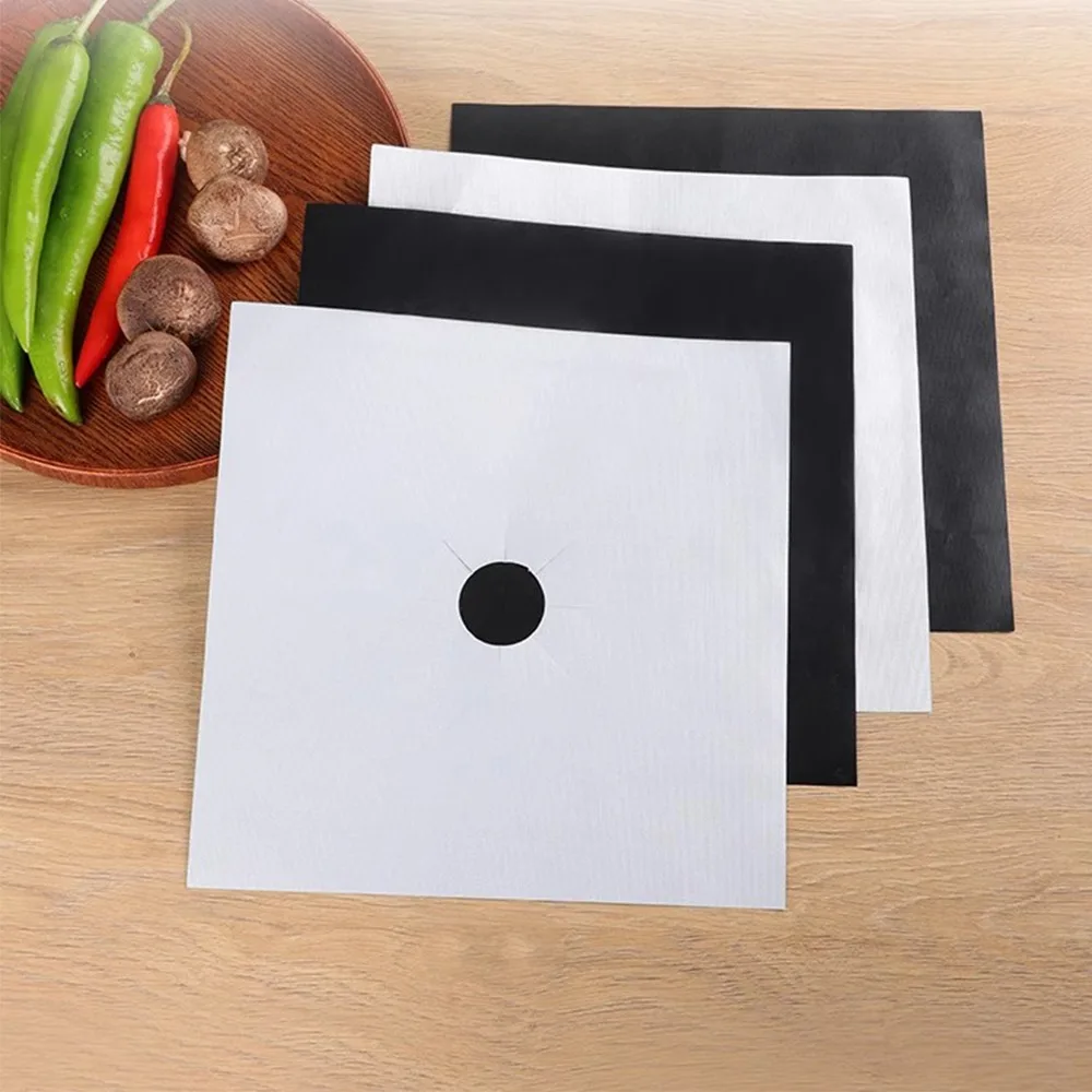 Gas Stove Burner Covers Square Heat-resistant Oil-proof Reusable Stove Protector Pads Non-Stick Stovetop Liner Kitchen Tools