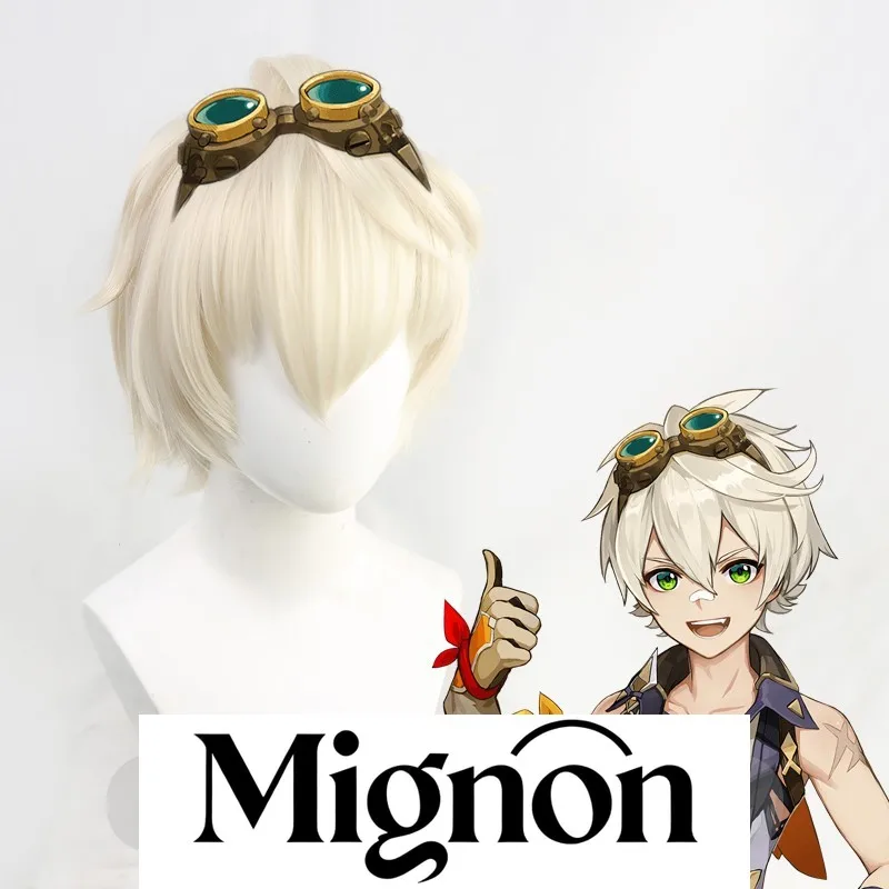 เก็นชิน อิมแพ็ค เบนเน็ตต์ คอสเพลย์ วิกผม ผมสั้นแหลม ของขวัญวันฮาโลวีน