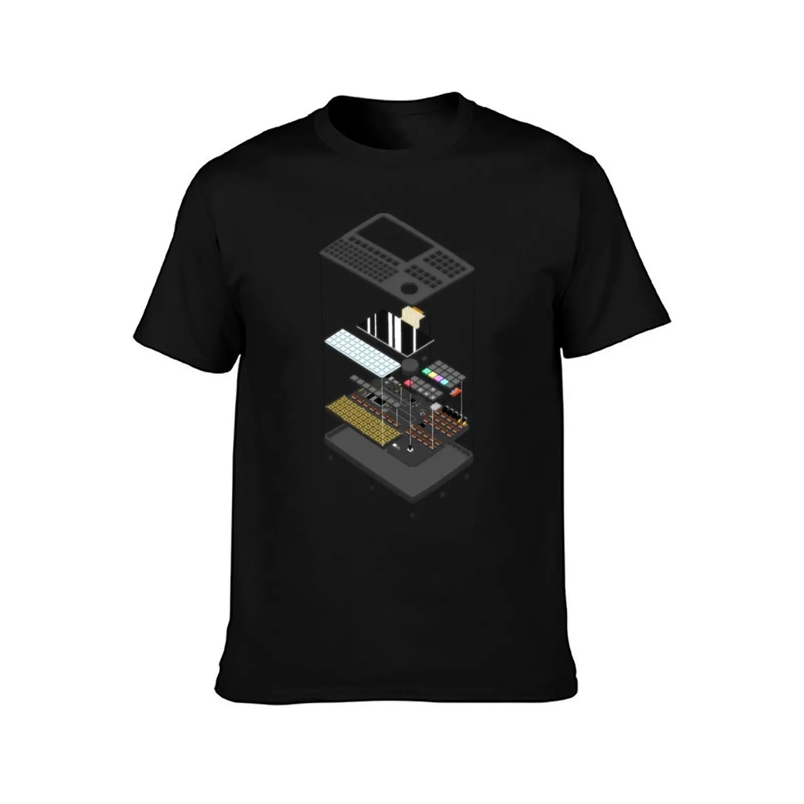 Polyend Tracker Exploded View T-Shirt Christmas Casual Short Sleeve Top T-Shirt