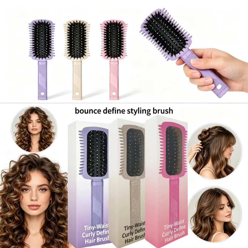 Anti Static Shaping Comb Curly Hair Bounce Define Styling Hair Brush Enhance Curl Bounce Reduce Pulling Hairdressing Tool