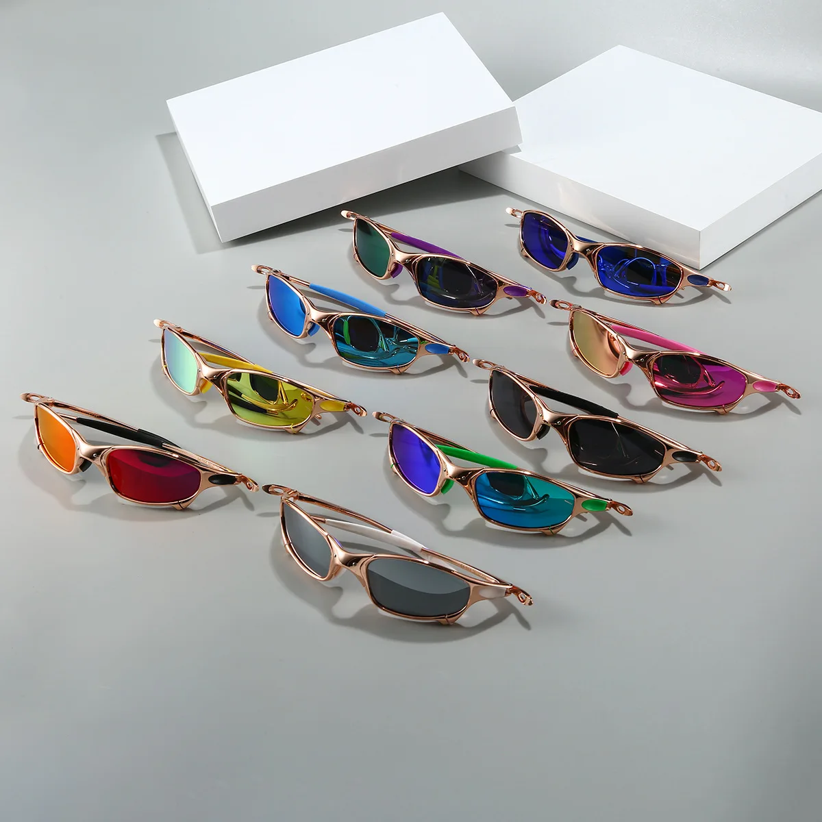 Fashion Trend European and American Style High end Women's Polarized Sunglasses New Personalized Curved Men's Luxury Sunglasses