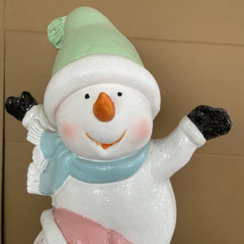 FRP Santa Claus Sculpture Square Shopping Mall Pedestrian Street Christmas Gift Box Ornament Cartoon Character Ornament