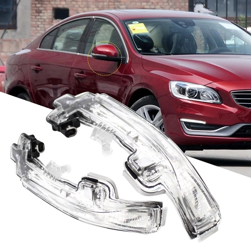 LED Turn Signal Light Rearview Mirror Light Turn Indicator Lamp For Volvo S60 S60L V40 V60 S80 S80L