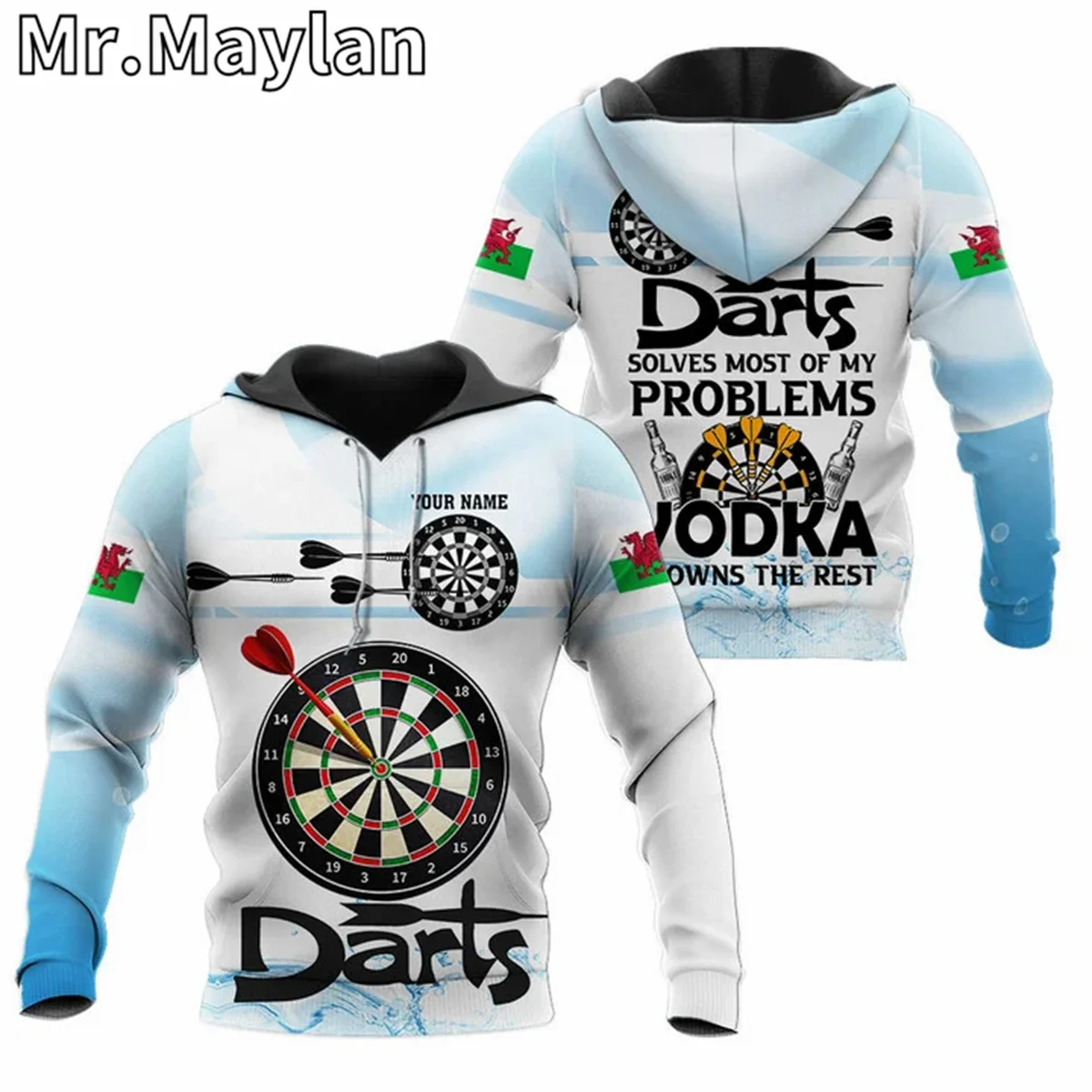 PERSONALIZED NAME LOVE DARTS Sport 3D Unisex Hoodie Men/Women Sweatshirt Streetwear Zip Pullover Casual Jacket Tracksuits S-0602