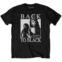 Camiseta de Amy Winehouse Back to Black, negra, nueva