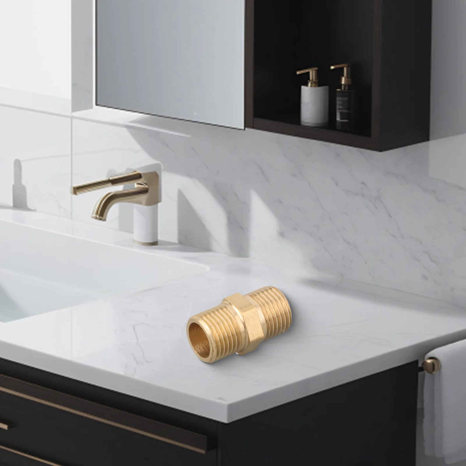 

Соединитель трубы Трубное соединение 5-х шт. Латунь Материал Медь Двойные внешние зубья Золото Утолщенное для повседневного использования