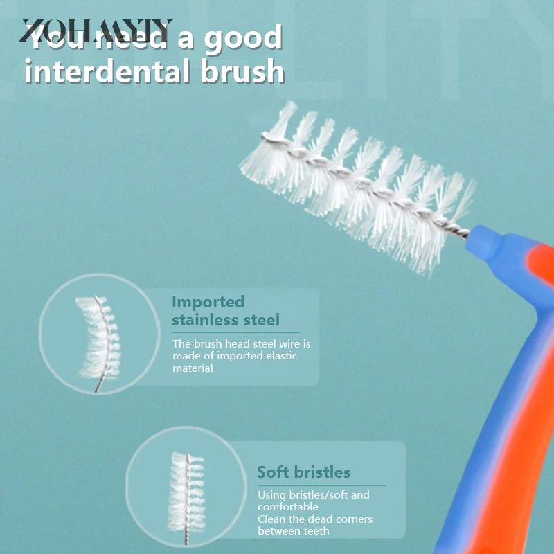 Brosse interdentaire pour le nettoyage orthodontique entre les dents, hygiène buccale dentaire, brosse interdentaire en forme de L, soins d'hygiène buccale, 5 pièces