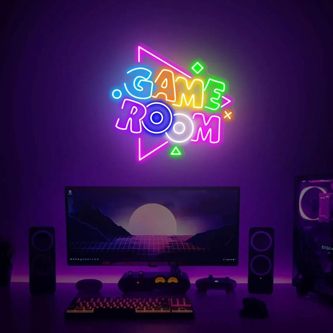 Game Room Neon Sign Neon Led Sign  Enseigne Lumineuse Bar  Home Decor  Led Wall Anime  Custom Neon Sign Room Decor