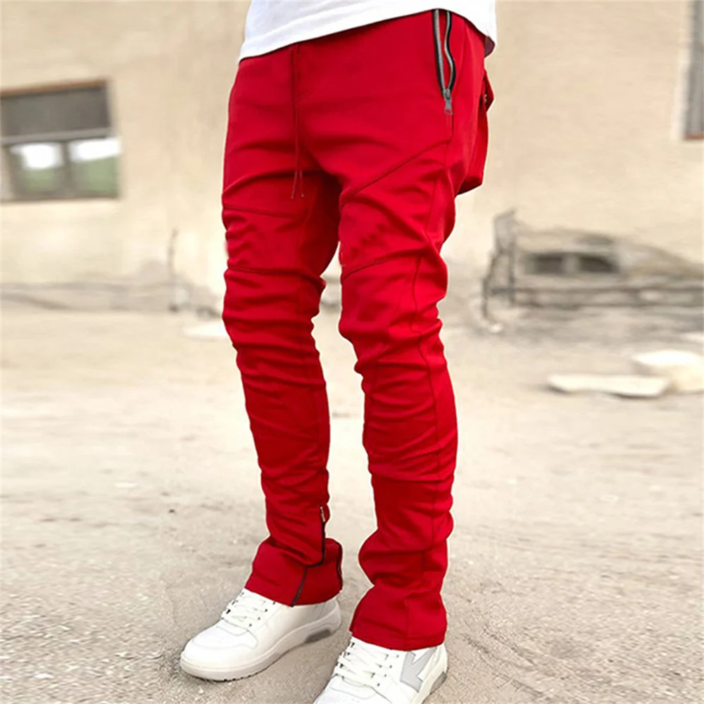 Fashion Mens Slim Pants Casual 2023 Spring Summer Skinny Pencil Pants Mid Waist Trousers For Men Clothes Streetwear pantalon y2k