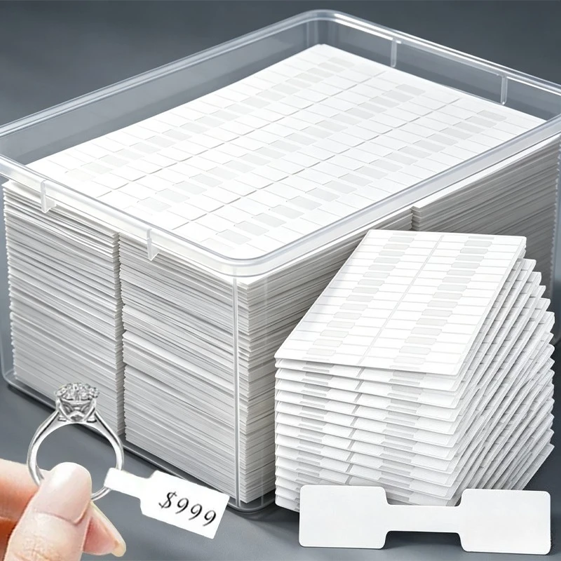 4000PC Packaging Label Stickers Jewelry Tags Self Adhesive Price Tags Ring Necklace Classification Jewelry Hanging Labels Sheet