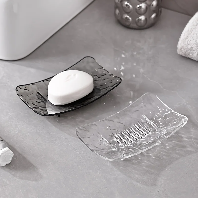 2pcs Creative Soap Dish with Drainage Holes, Soap Storage Box