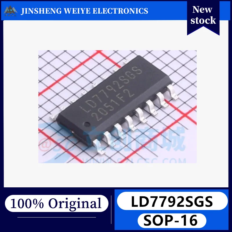 (5/20pieces) LD7792SGS SOP-16 Power Factor Correction (PFC) Controller Chip Brand New Original In Stock