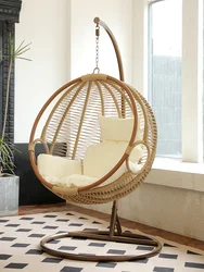 Hanging basket chair, family balcony, rocking basket chair, outdoor courtyard, bird's nest hanging basket chair