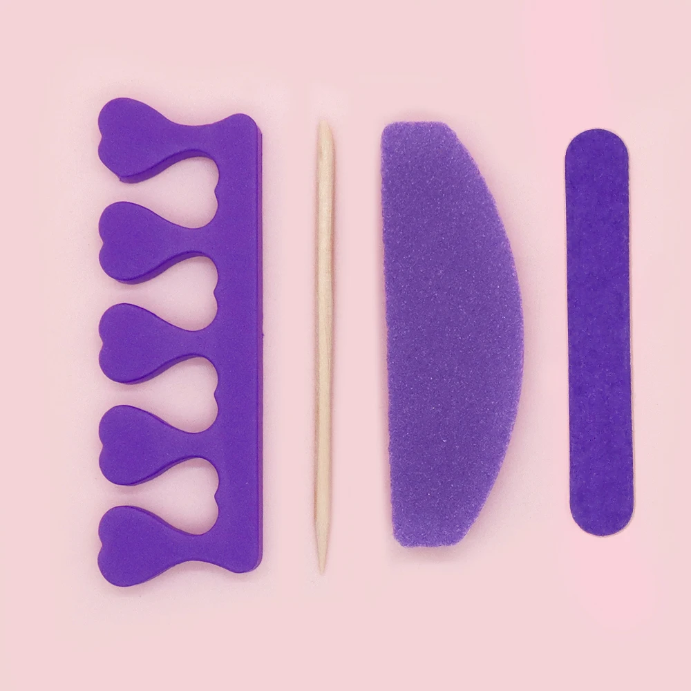 Mini Nail Art Set 1/3/5/10 Sets with Sanding Buffer Sponge Files Block Manicure Tools Cuticle Pusher Fork Toe Seperator Kit